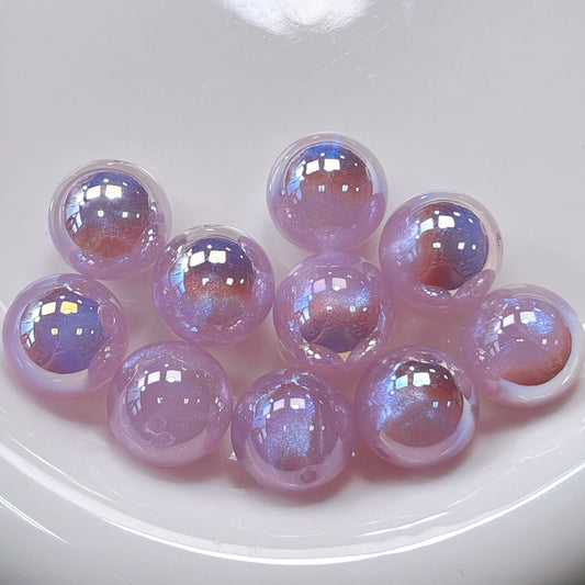 天幻ヴェールシリーズ No.3パープル 光学ビーズ 16㎜
