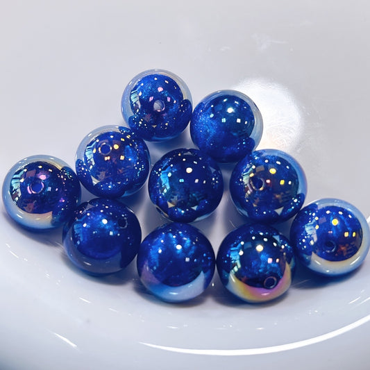 【再入荷】天幻ヴェールシリーズ No.4ブルー 光学ビーズ 16㎜