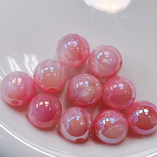 【再入荷】シラーミラージュシリーズ No.3ピンク系 光学ビーズ 16㎜