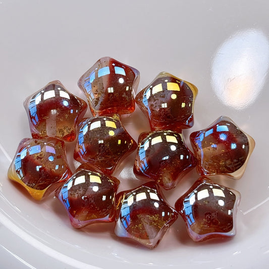 ☆星ホシイ☆シリーズ No.6ワイン 光学ビーズ 17㎜