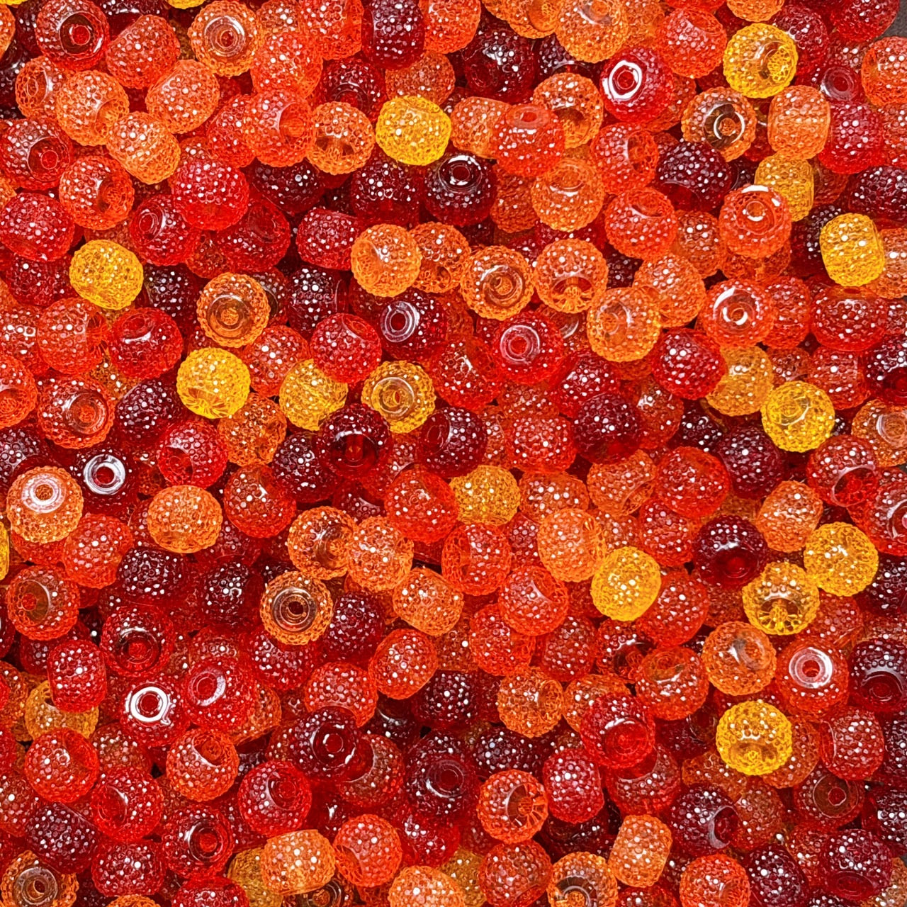 【特価】煌粒ロンデル レッド系MIX 10㎜