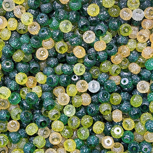 【特価】煌粒ロンデル グリーン系MIX 10㎜