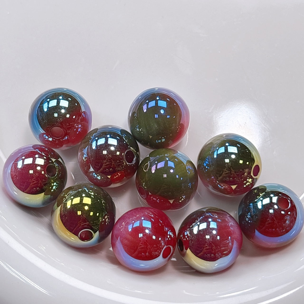 UV変色 雲シリーズ No.4緑色 光学ビーズ 16㎜