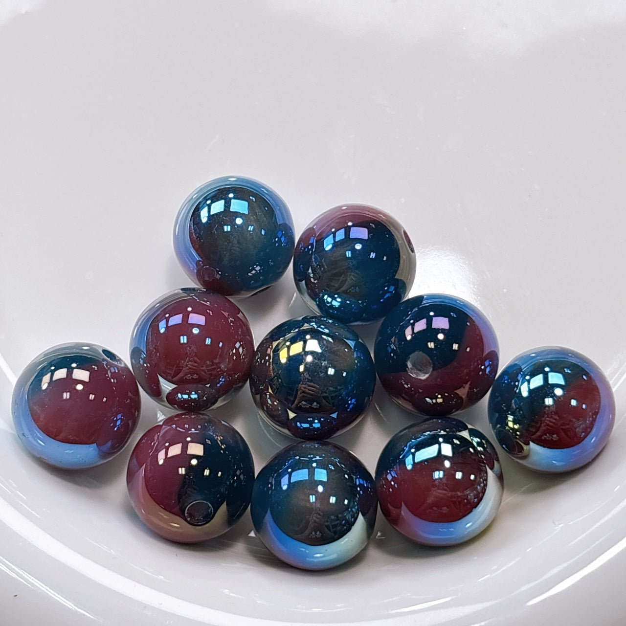 UV変色 雲シリーズ No.3紫色 光学ビーズ 16㎜