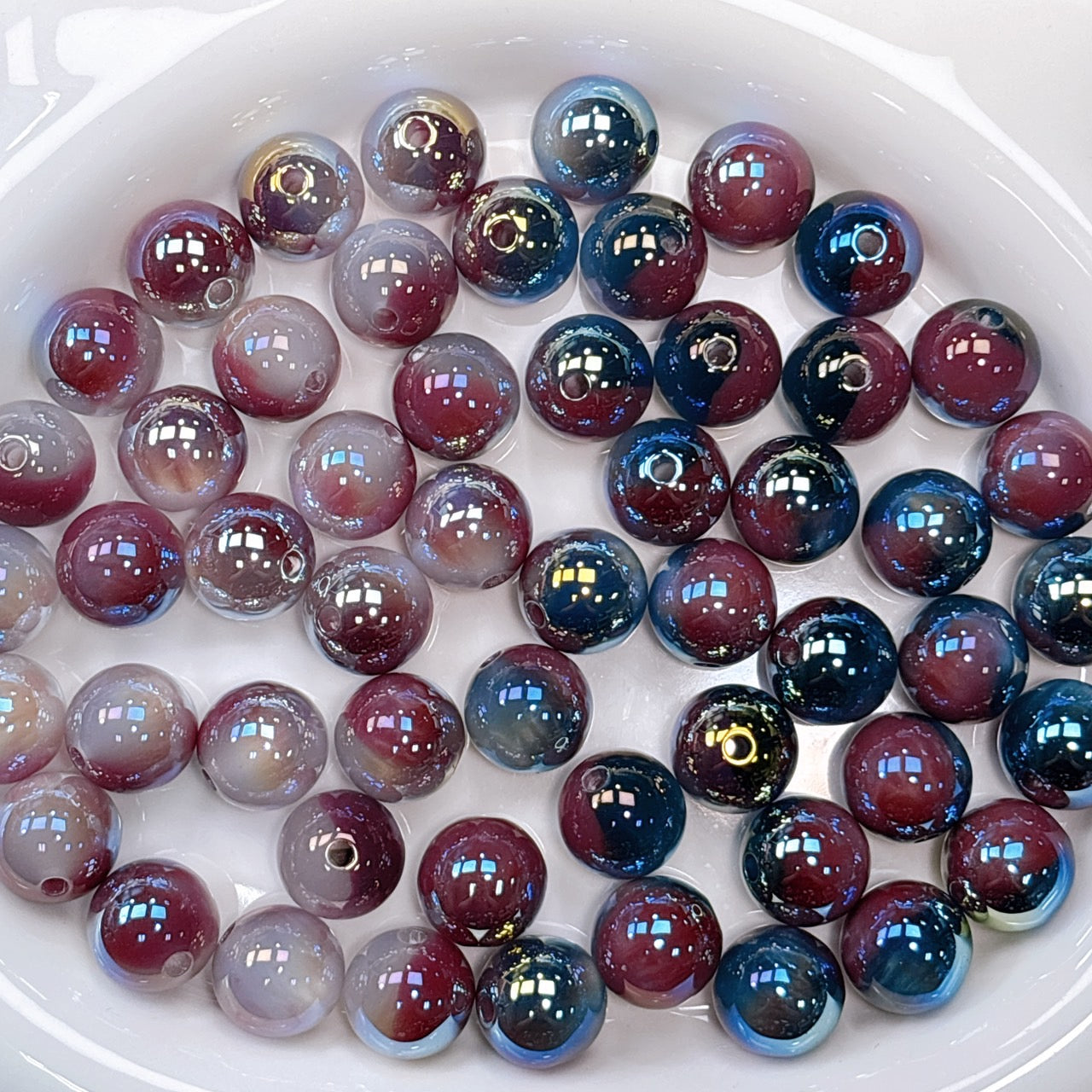 UV変色 雲シリーズ No.3紫色 光学ビーズ 16㎜