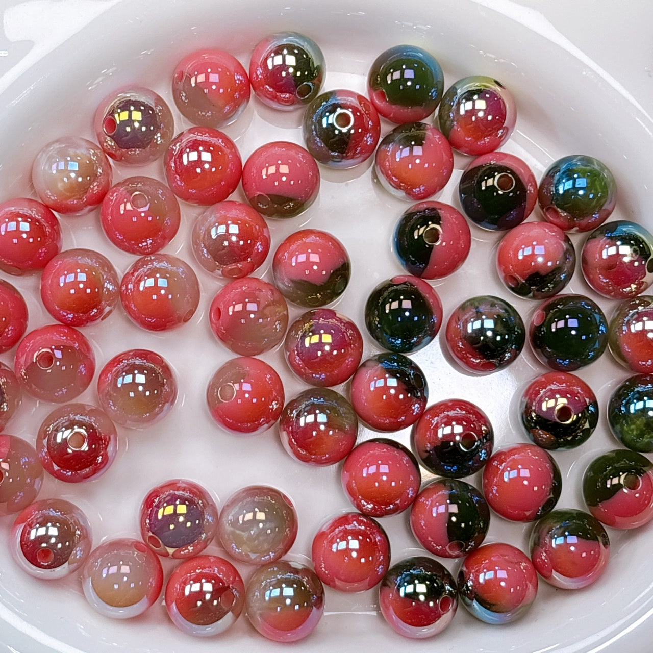 UV変色 雲シリーズ No.1桃色 光学ビーズ 16㎜