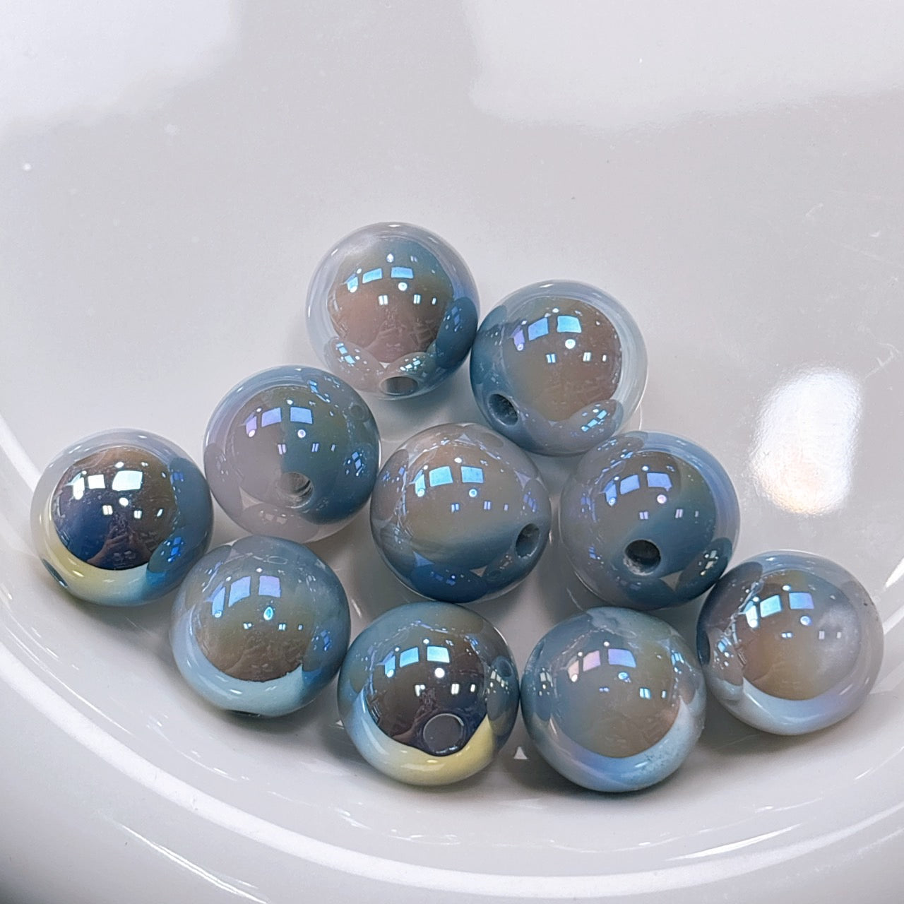 UV変色 雲シリーズ No.6灰色 光学ビーズ 16㎜