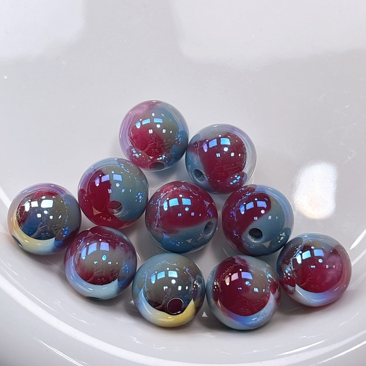 UV変色 雲シリーズ No.6灰色 光学ビーズ 16㎜