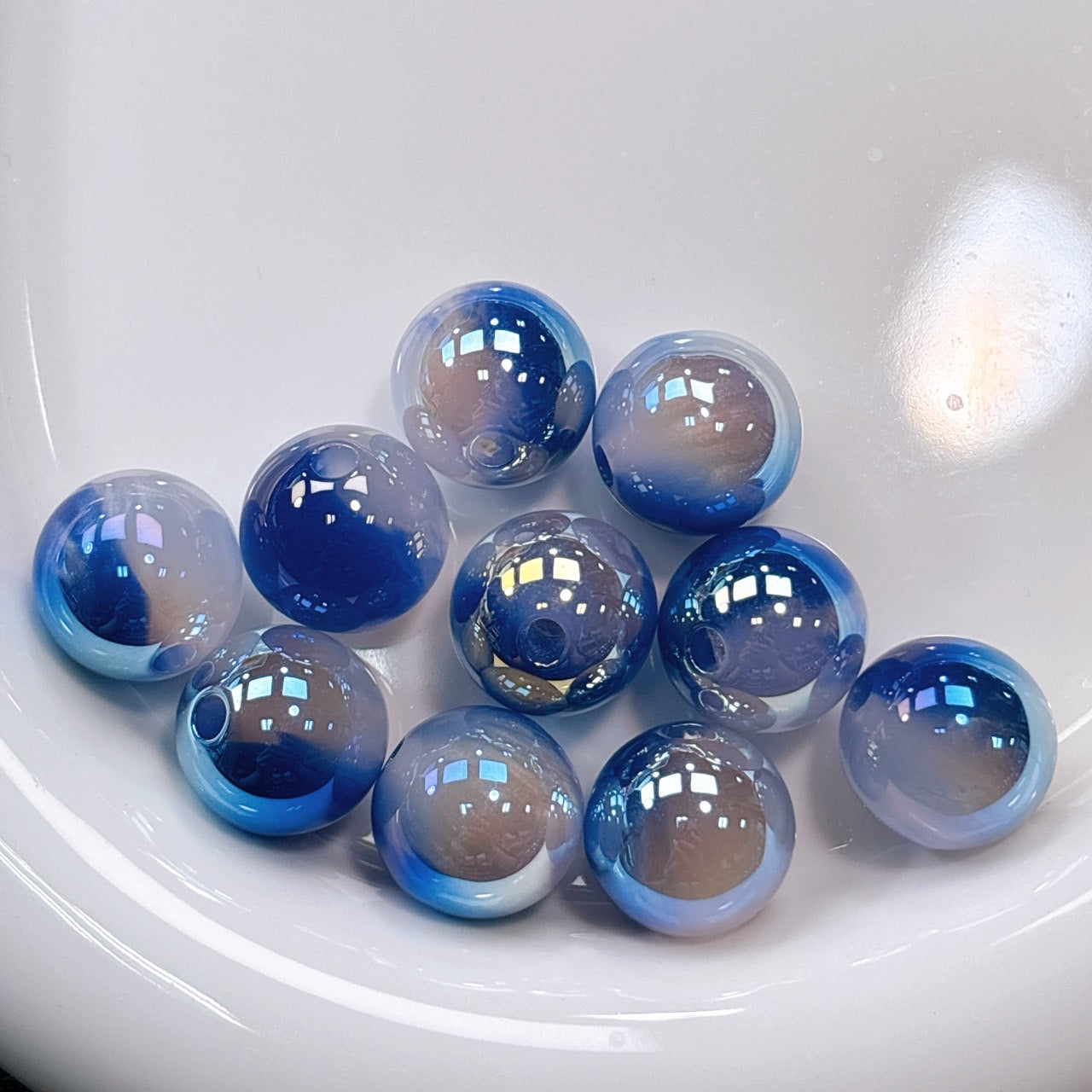 UV変色 雲シリーズ No.7青色 光学ビーズ 16㎜
