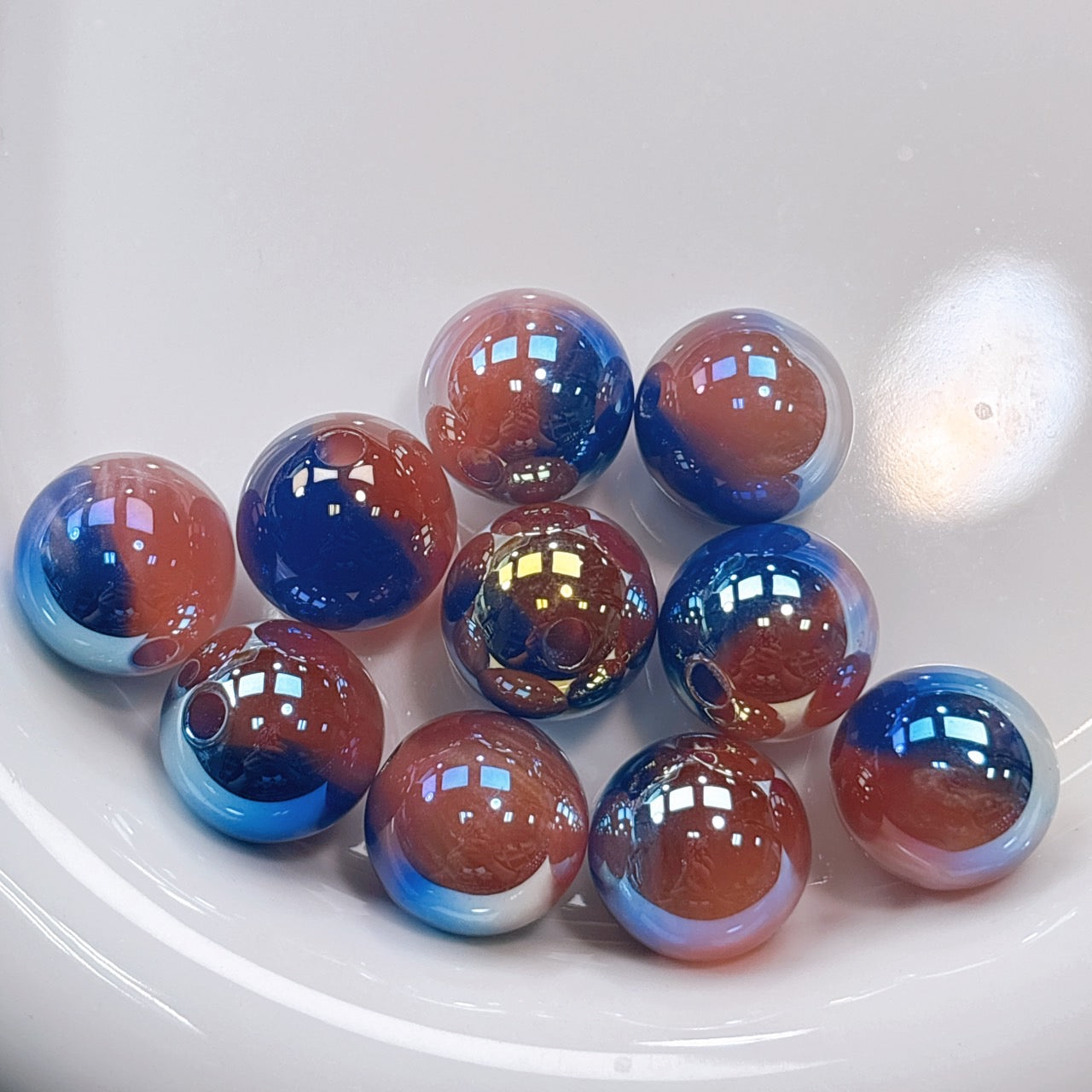 UV変色 雲シリーズ No.7青色 光学ビーズ 16㎜