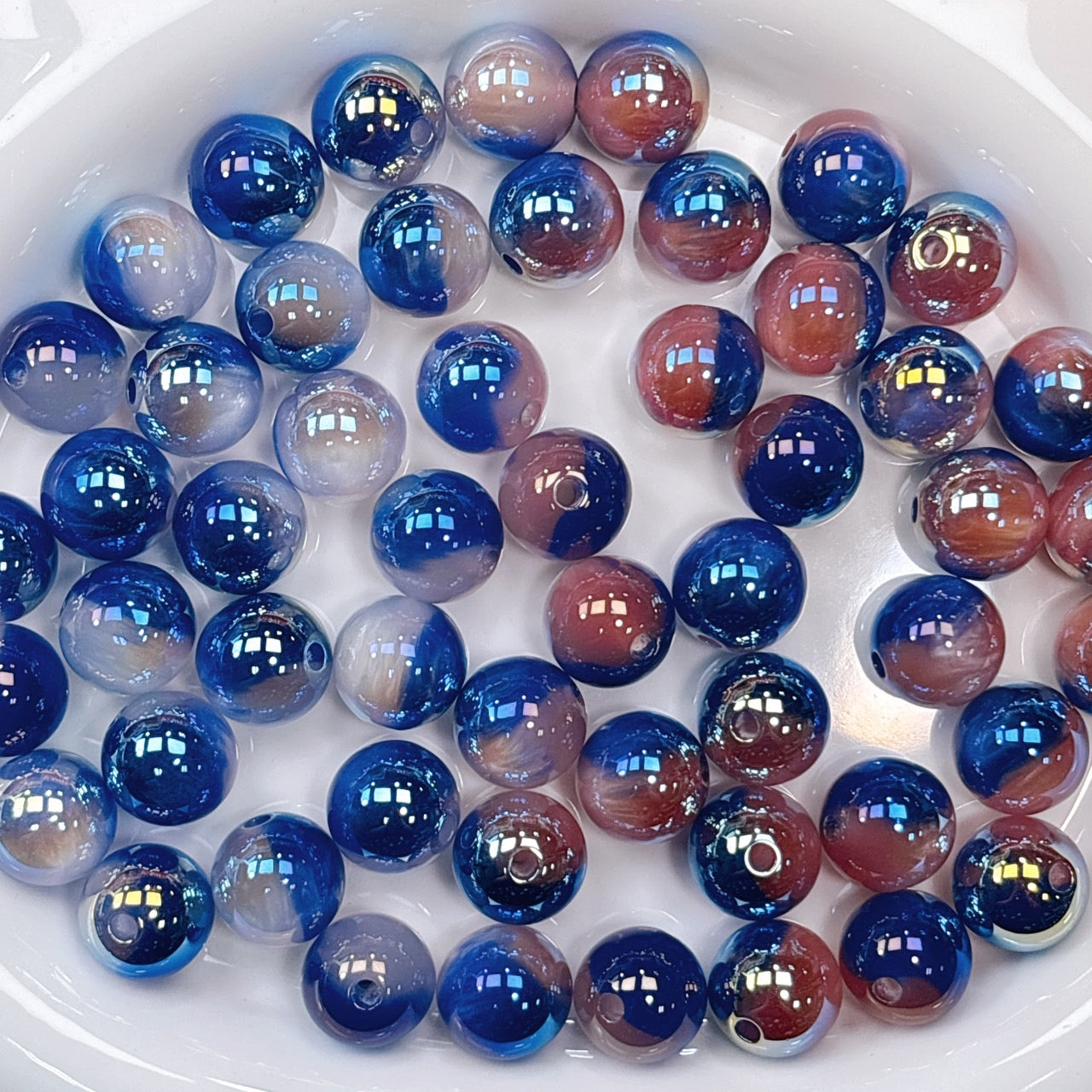 UV変色 雲シリーズ No.7青色 光学ビーズ 16㎜