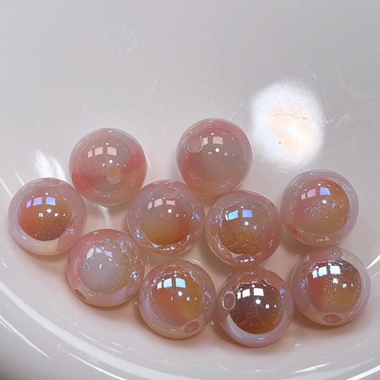 煌線飴シリーズ No.4桃色系 光学ビーズ 16㎜