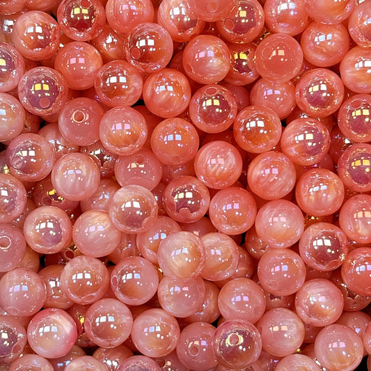 UV変色 シラーミラージュシリーズ No.6ピンク  光学ビーズ 16㎜