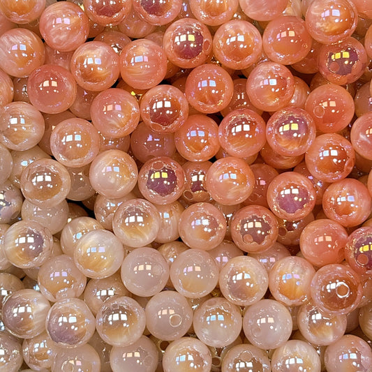 UV変色 シラーミラージュシリーズ No.8ベージュ 光学ビーズ 16㎜