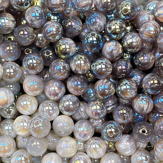 UV変色 シラーミラージュシリーズ No.9グレー 光学ビーズ 16㎜