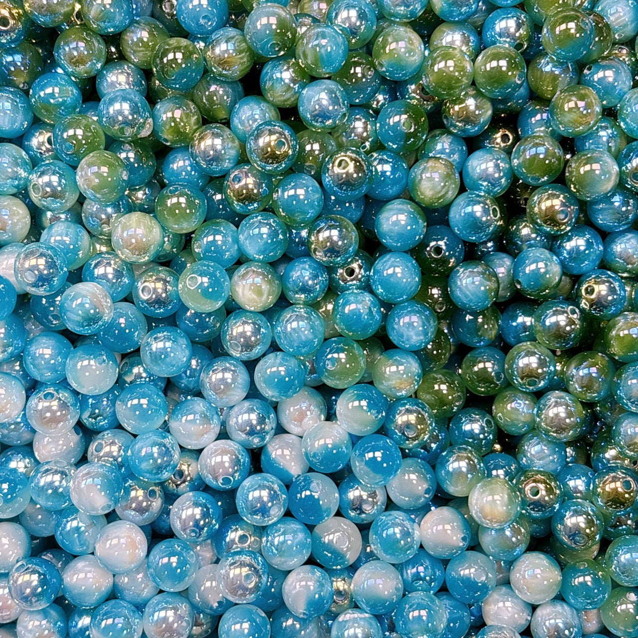 UV変色 雲シリーズ No.2水色 光学ビーズ 10㎜