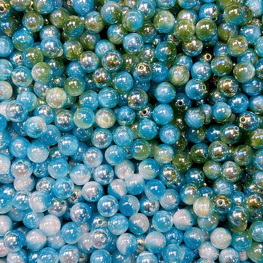 UV変色 雲シリーズ No.2水色 光学ビーズ 10㎜