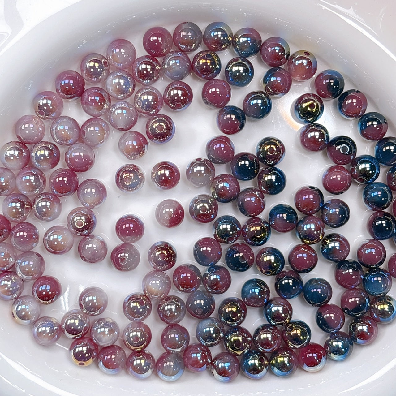 UV変色 雲シリーズ No.3紫色 光学ビーズ 10㎜