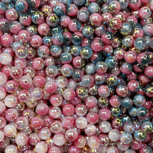 UV変色 雲シリーズ No.3紫色 光学ビーズ 10㎜