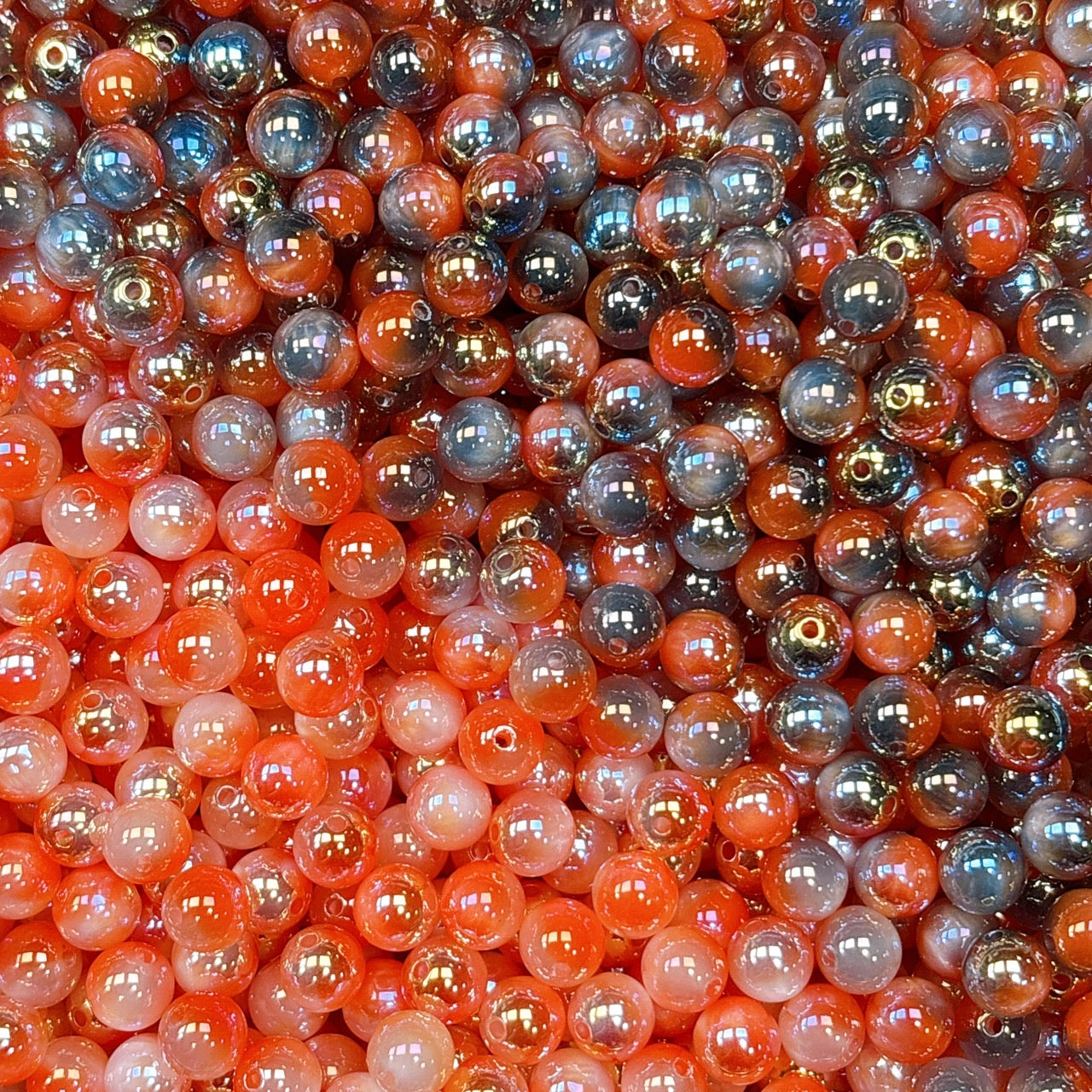 UV変色 雲シリーズ No.5赤色 光学ビーズ 10㎜