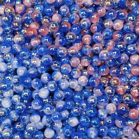 UV変色 雲シリーズ No.6青色 光学ビーズ 10㎜