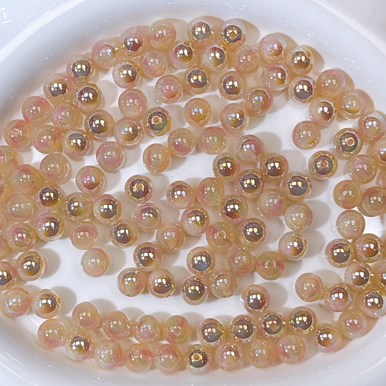 煌線飴シリーズ No.5黄色系 光学ビーズ 10㎜