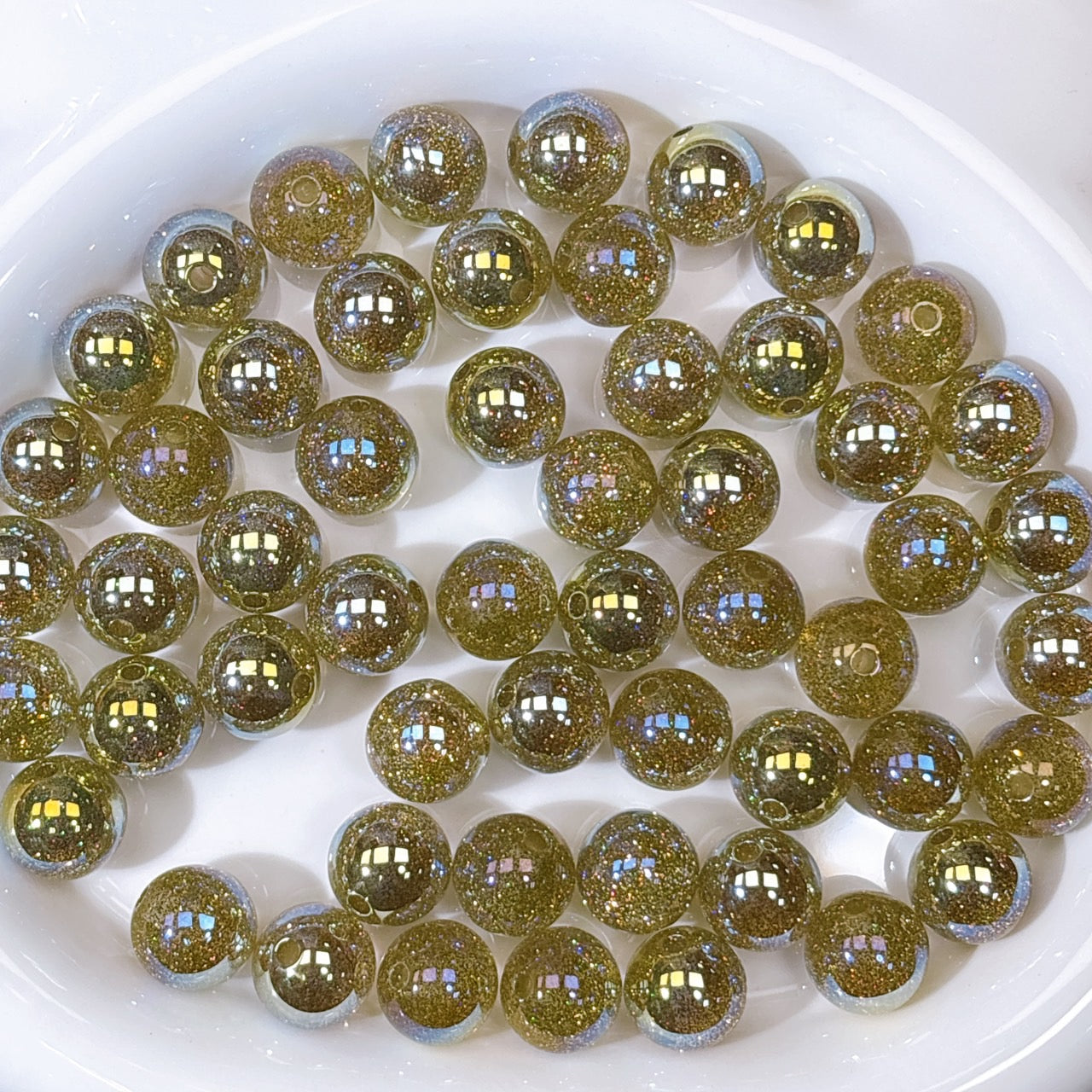 グリッターマジック No.2スターイエロー 光学ビーズ 16㎜