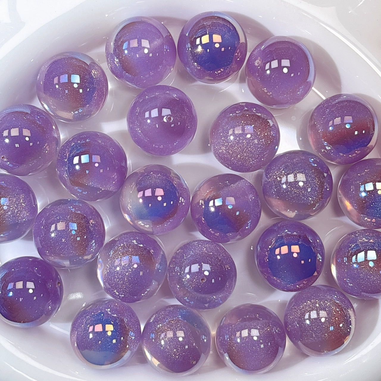 アイスフォール 光学ビーズ 半穴25㎜