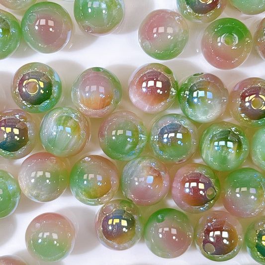 高品質 シラーミラージュ No.3グリーン×ホワイト×ピンク 10㎜