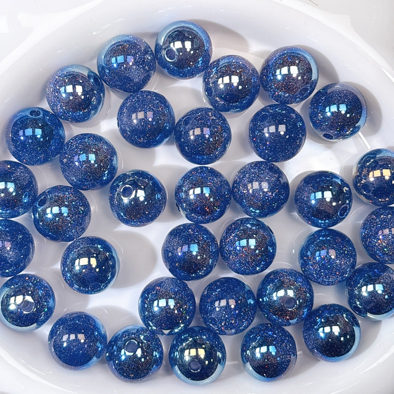 グリッターマジック No.6アイスブルー 光学ビーズ 20㎜