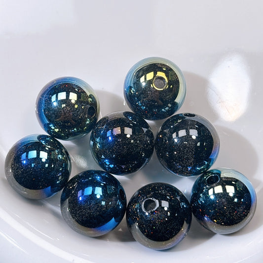 グリッターマジック No.9ナイトブラック 光学ビーズ 20㎜