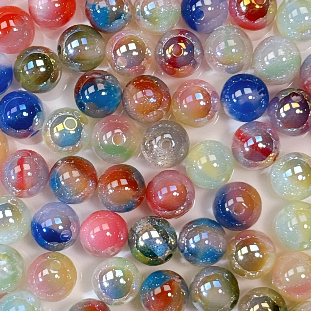 【特価】きらめく小粒の魔法 MIXカラー 光学ビーズ 10㎜