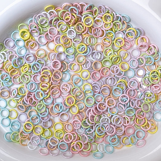パステルカラー丸カン 直径8㎜ (100g)