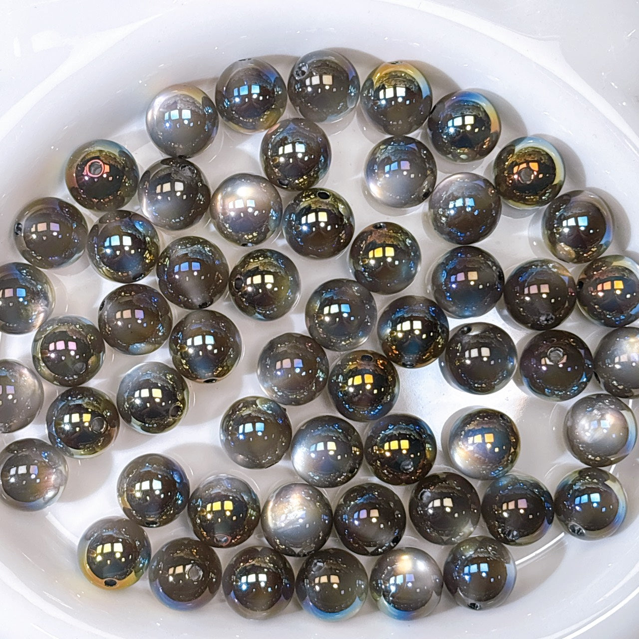 高品質 マーメイド・ジュエル No.1ブラック 光学ビーズ 16㎜