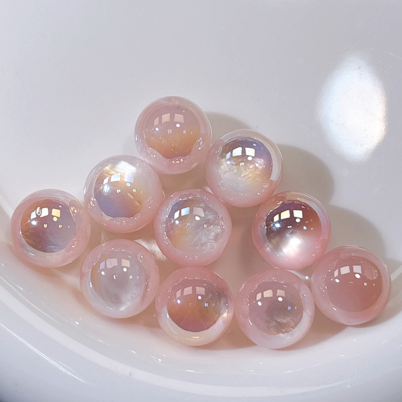 高品質 マーメイド・ジュエル No.2ピンク 光学ビーズ 16㎜