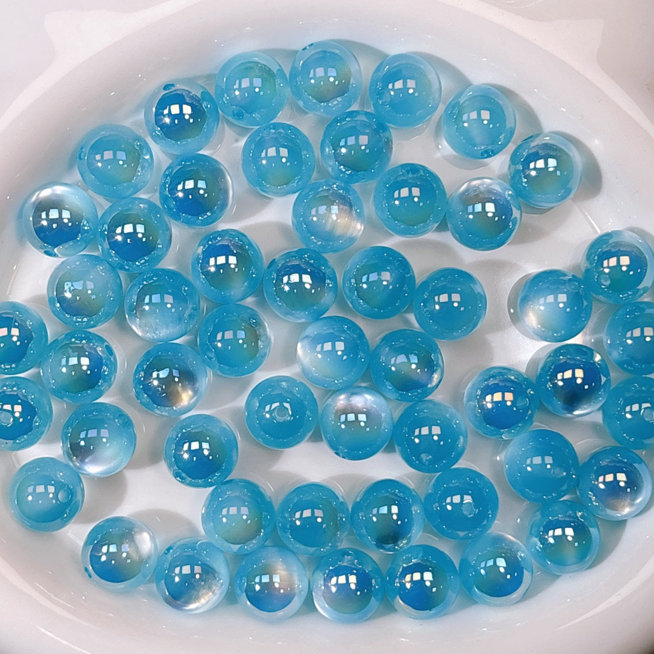 高品質 マーメイド・ジュエル No.3ブルー 光学ビーズ 16㎜