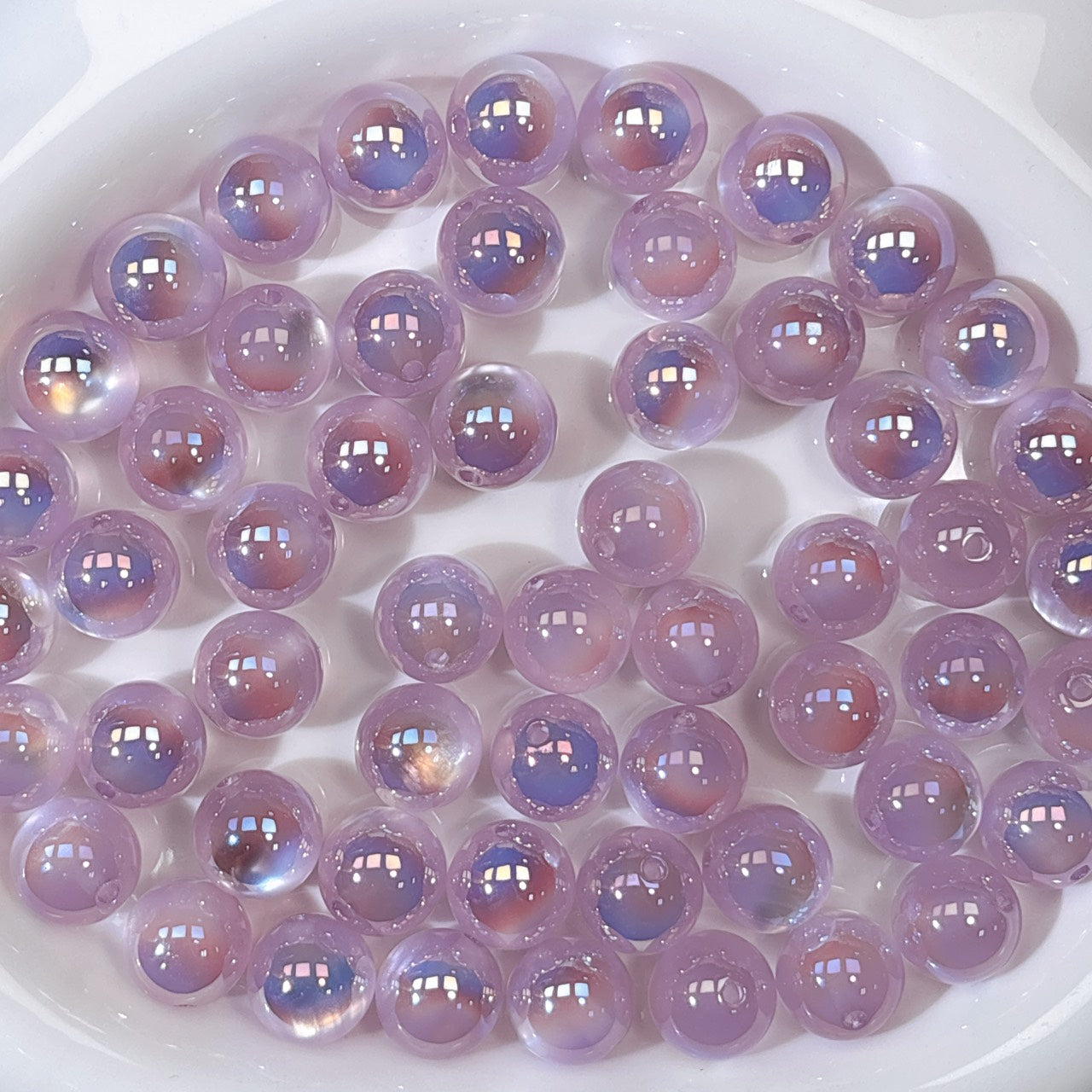 高品質 マーメイド・ジュエル No.4パープル 光学ビーズ 16㎜