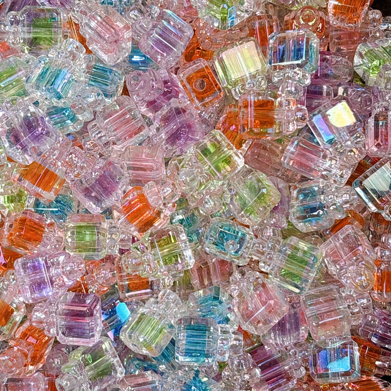 クリアオーロラ 香水瓶 ビーズ