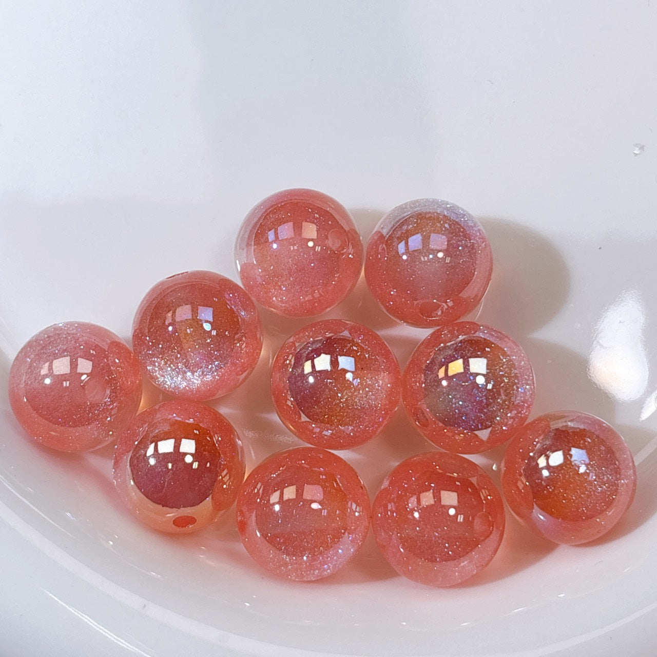 高品質 夢のカケラシリーズ No.3濃ピンク 光学ビーズ 16㎜