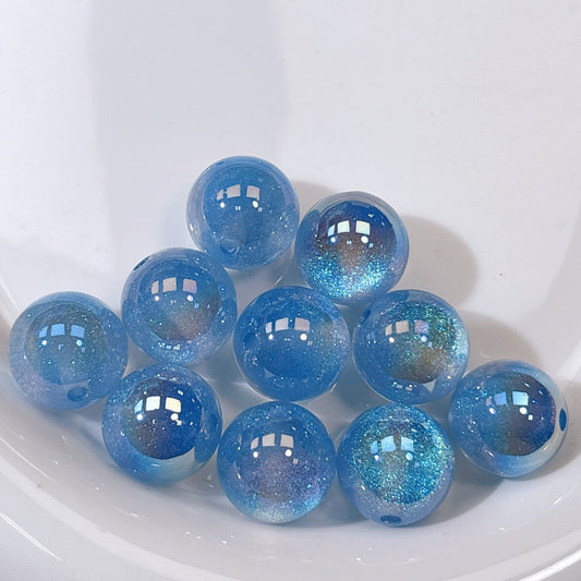 高品質 夢のカケラシリーズ No.4ブルー 光学ビーズ 16㎜