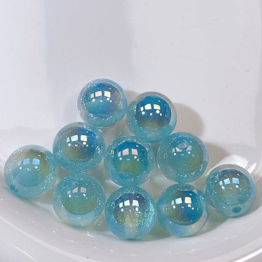 高品質 夢のカケラシリーズ No.6ライトブルー 光学ビーズ 16㎜