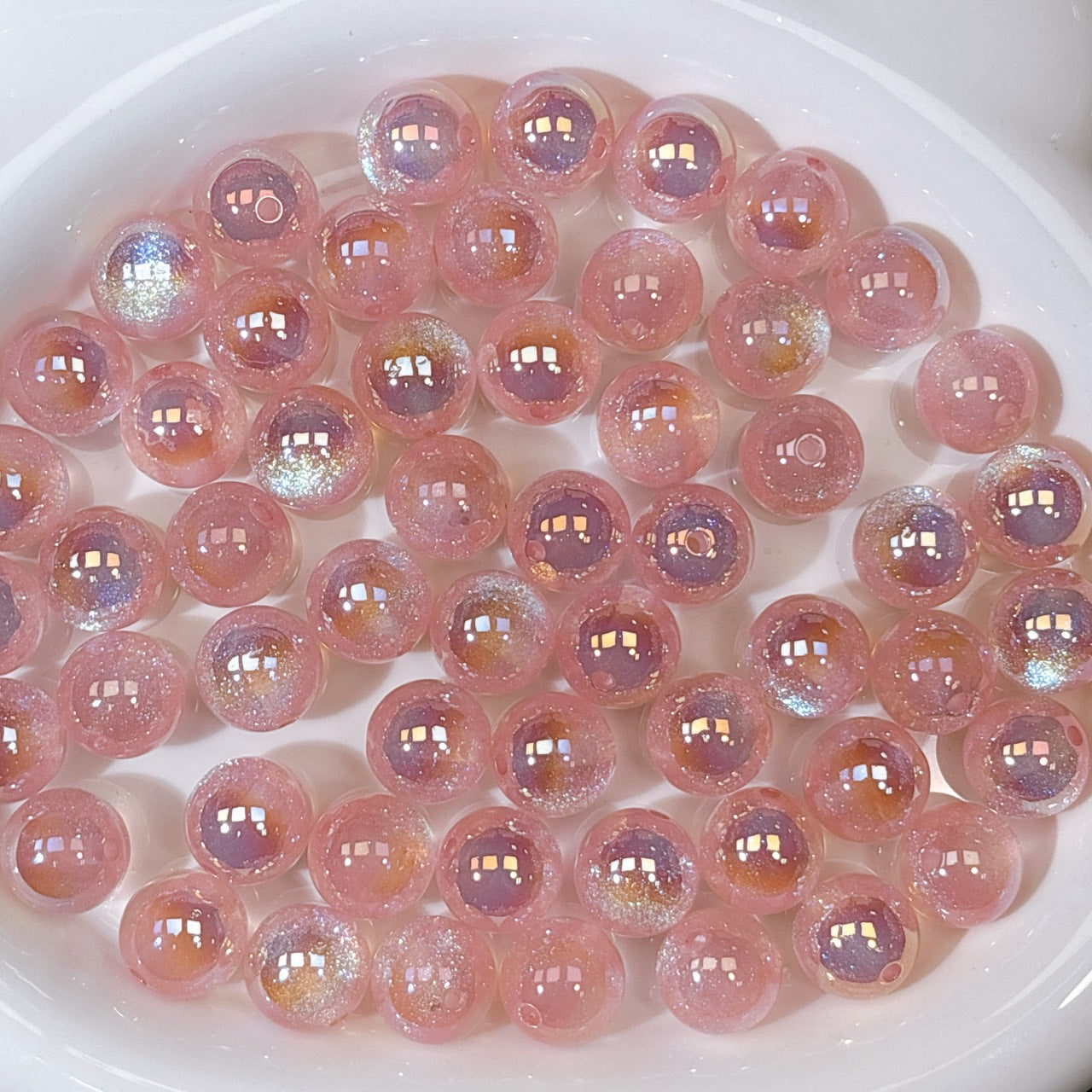 高品質 夢のカケラシリーズ No.8ライトピンク 光学ビーズ 16㎜