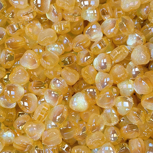 ティンカー♡ハート No.2イエロー 光学ビーズ 15㎜