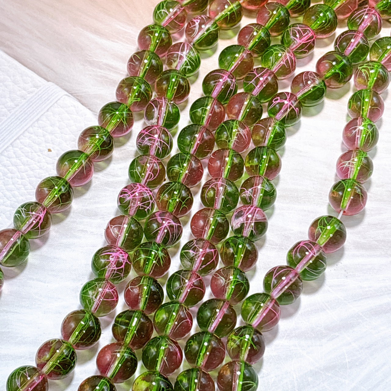 若花 ガラスビーズ 1連 (10㎜)