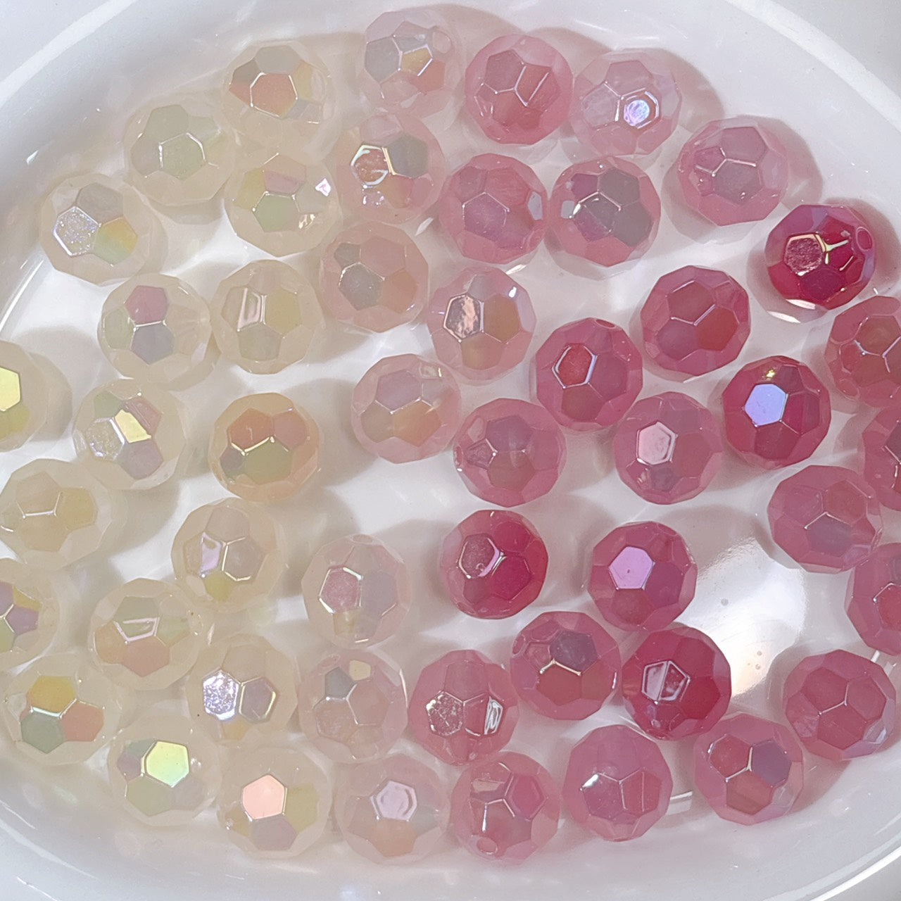 UV変色 オーロラ多面カットビーズ 16㎜