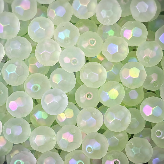 オーロラ多面カットビーズ グリーン 16㎜