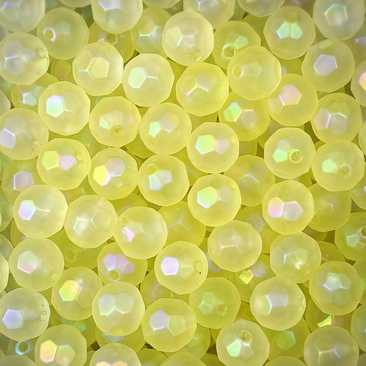 オーロラ多面カットビーズ イエロー 16㎜