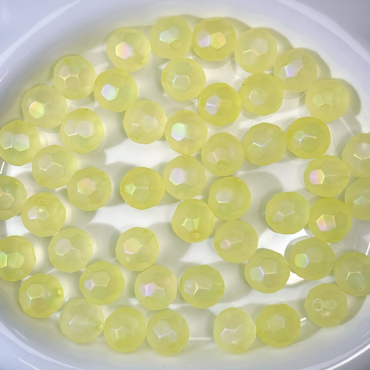 オーロラ多面カットビーズ イエロー 16㎜