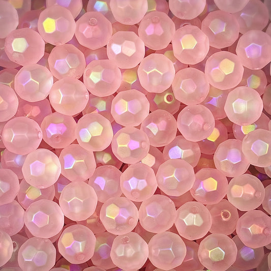 オーロラ多面カットビーズ ピンク 16㎜