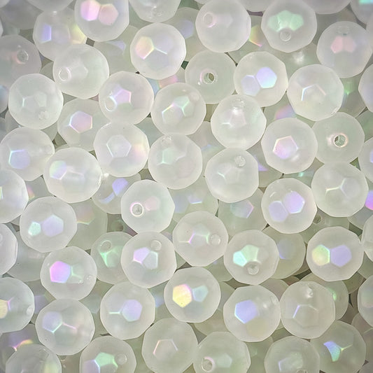 オーロラ多面カットビーズ ホワイト 16㎜